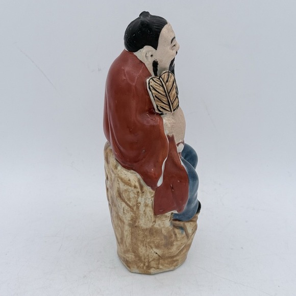 Antique Chinese Porcelain Wise Man Figure  Scholar Gentleman‎ 7" Tall Stamped - Picture 3 of 8